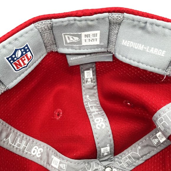 New Era 39Thirty Houston Texans NFL Football Red Cap Gray Bill M/L Baseball Hat - Picture 6 of 6